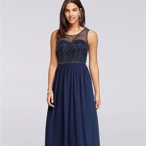 SOLD Navy Blue David’s Bridal Formal Dress Size 2